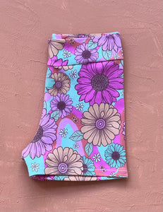 Retro Floral Bike Shorts