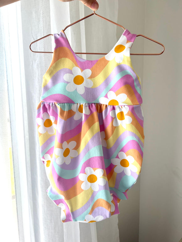 Rainbow Pop Knit Romper