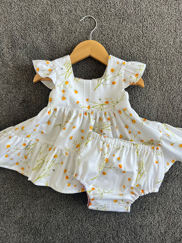 READY MADE Size 1 Tie Back Tunic & Nappy Cover