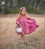 Dusty Mauve Pink Linen Dress